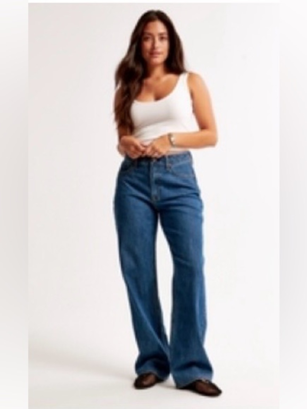 Abercrombie Curve Love High Rise Jeans Dark Wash 27